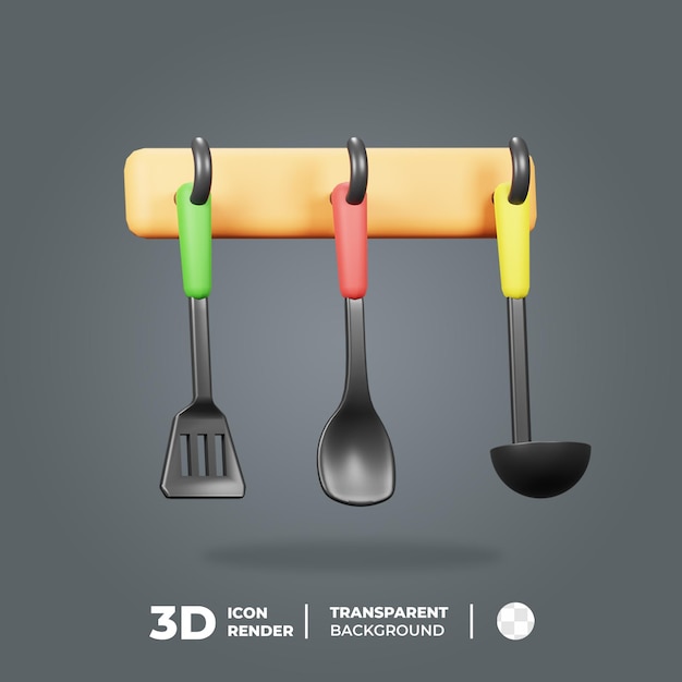 PSD kookgerei met 3d-pictogram