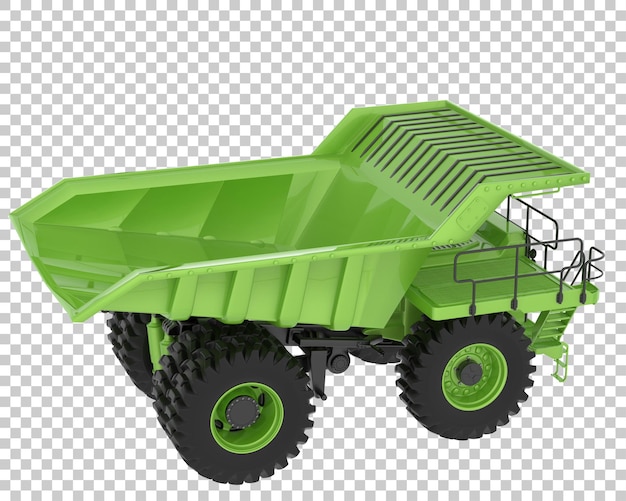 PSD kopalniana ciężarówka na przezroczystym tle ilustracja renderowania 3d
