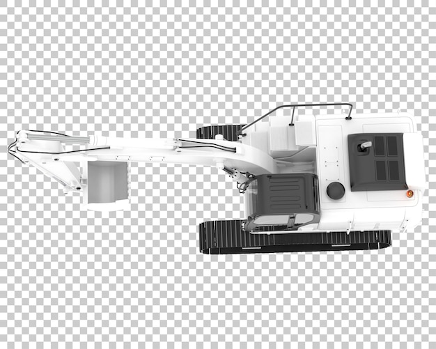 Koparka Gąsienicowa Na Przezroczystym Tle Ilustracja Renderowania 3d