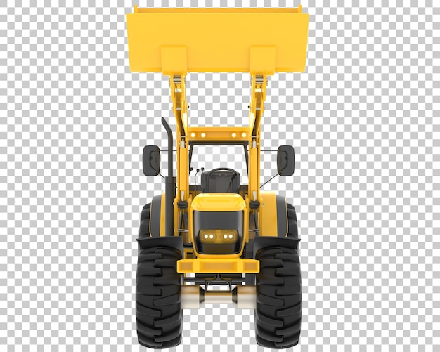Koparka na przezroczystym tle ilustracja renderowania 3d