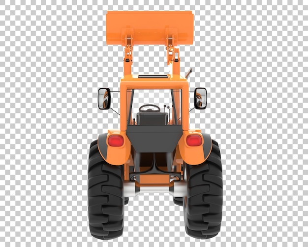 Koparka na przezroczystym tle ilustracja renderowania 3d