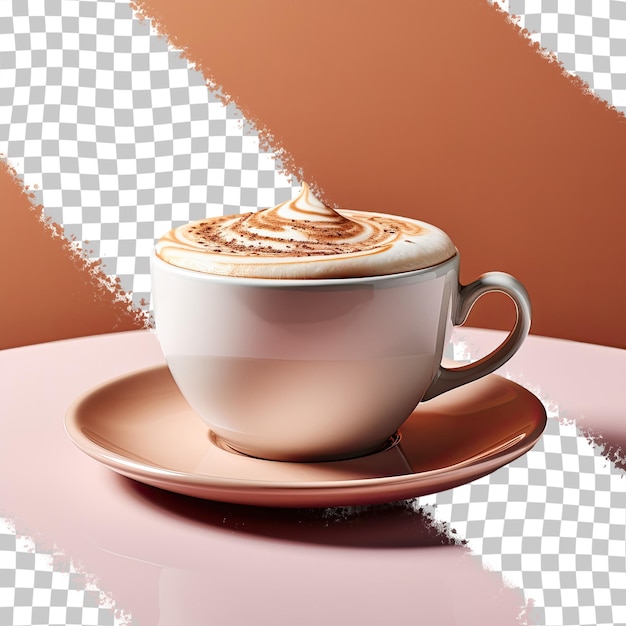 PSD kopje cappuccino transparante achtergrond