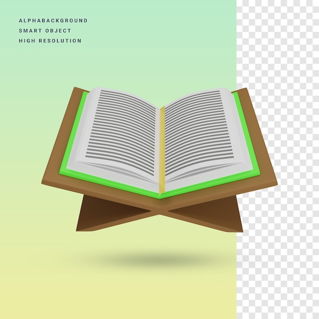 Koran 3d-pictogramillustratie