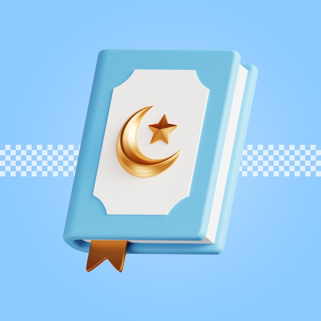 Koran Ikona 3d Render Ilustracja Na Białym Tle Premium Psd