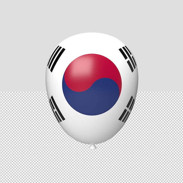 PSD korea południowa balon renderowania 3d