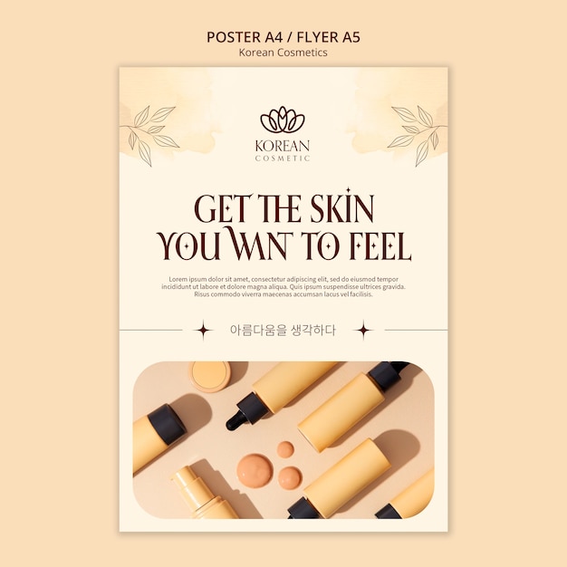 PSD korean cosmetics poster template