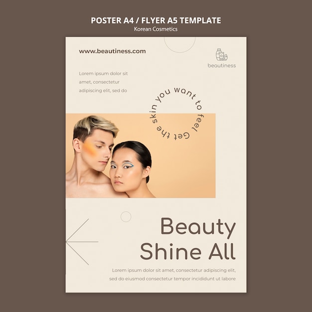 PSD korean cosmetics poster template