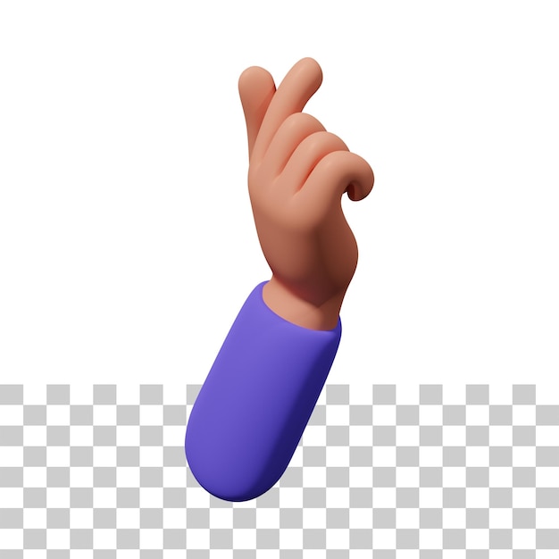 PSD korean finger love 3d illustration