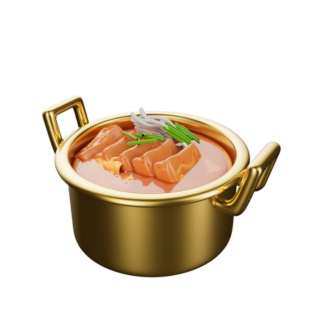 PSD korean food 3d illustration