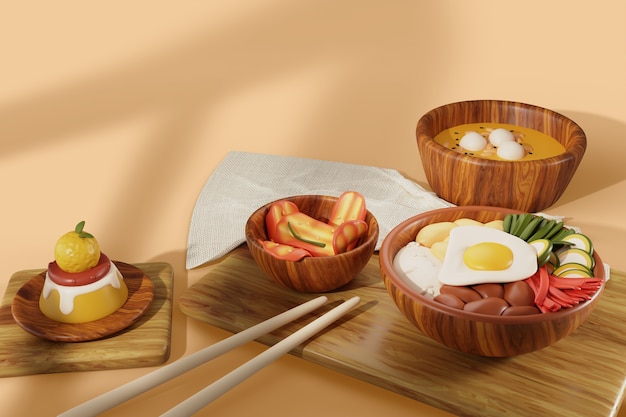 korean food still life