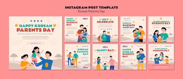 korean parents day template design