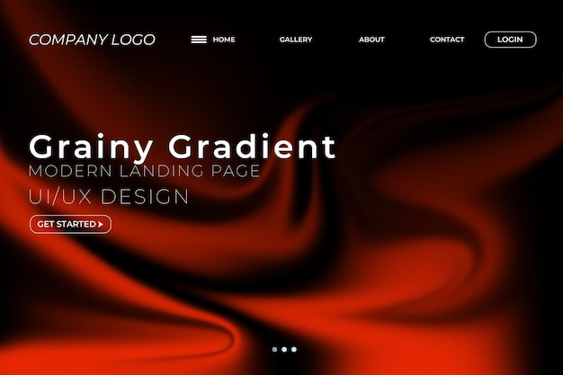 Kornet gradient moderne landingsside UIUX design