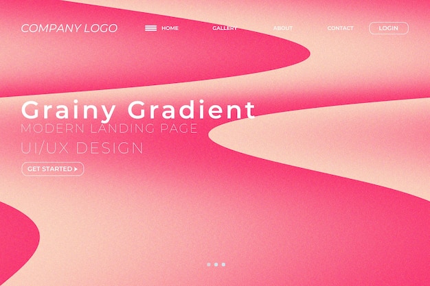 Kornete gradient moderne landingsside UIUX Design