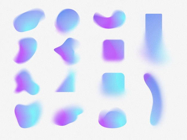 Korrelige mesh gradient blob-vormen