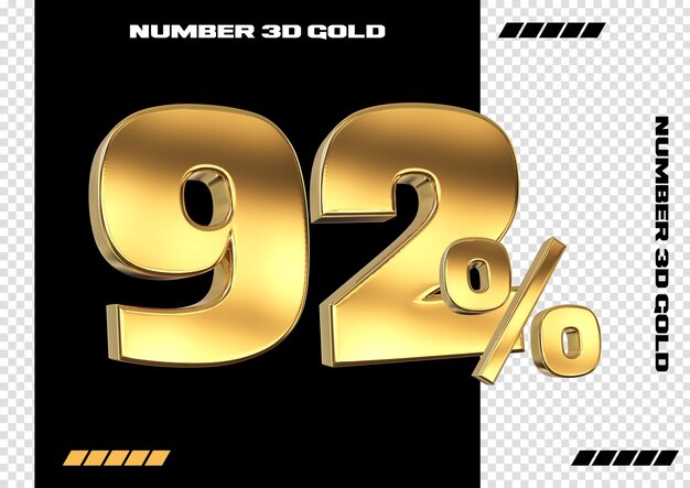 Korting creatieve compositie 3d Gouden verkoop symbool met decoratieve objecten