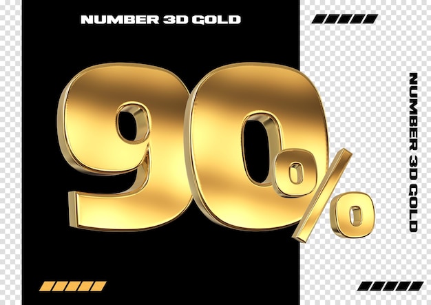 Korting creatieve compositie 3d Gouden verkoop symbool met decoratieve objecten