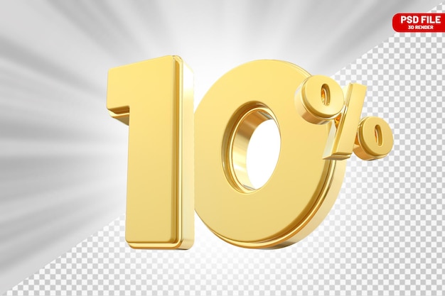Korting van 10% op de verkoop van 3D-rendering