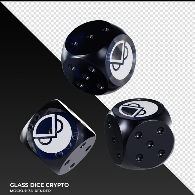 PSD kości gnosis gno szklane kości crypto 3d icon