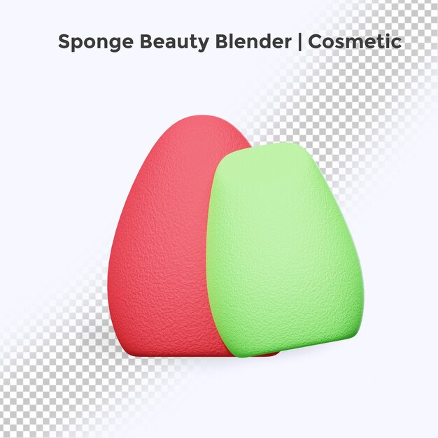 PSD kosmetyk renderowania 3d gąbki beauty blender