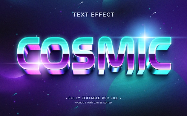 PSD kosmisch teksteffect