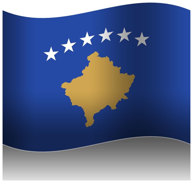 Bandiera del kosovo in 3d