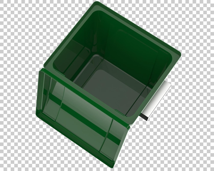 PSD kosz na śmieci na przezroczystym tle ilustracja renderowania 3d