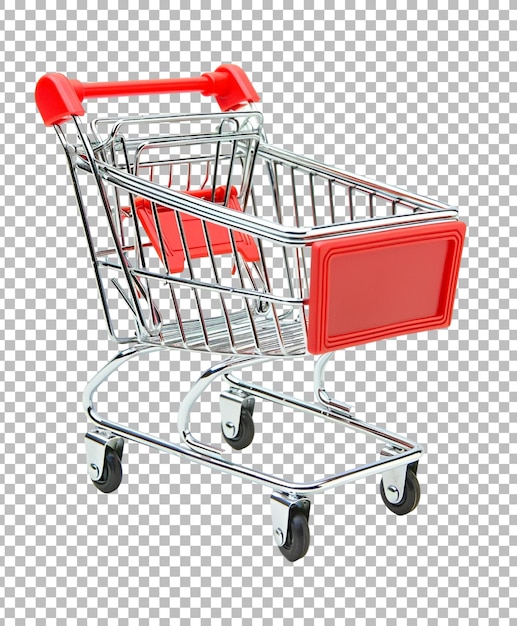 Kosz na zakupy odizolowany na przezroczystym tle
