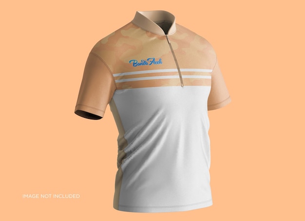 Koszulka Polo Z Kołnierzykiem Mandarin Mockup