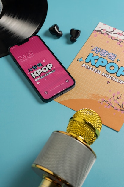 Kpop music device mockup