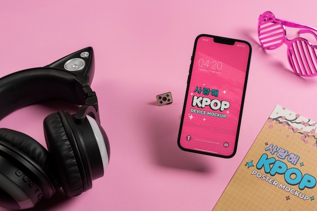 Kpop music device mockup