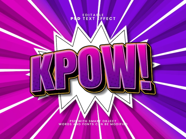 kpow comic text effect