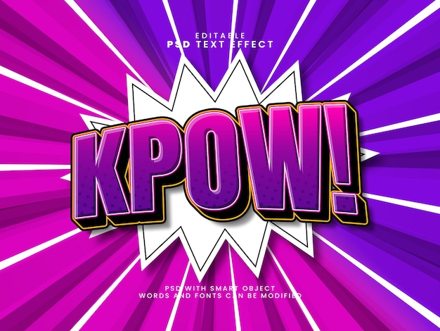 PSD kpow comic text effect