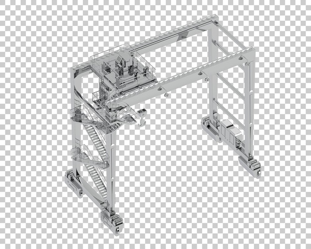 PSD kraan geïsoleerd op transparante achtergrond 3d-rendering illustratie