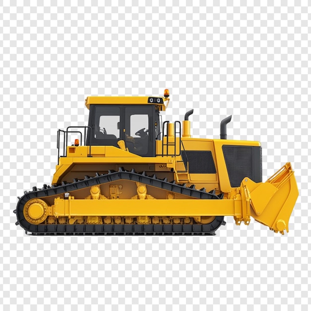 Krachtige gele bulldozer zware bouwmachines