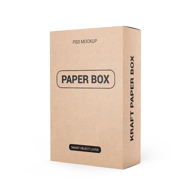 PSD kraft box mockup