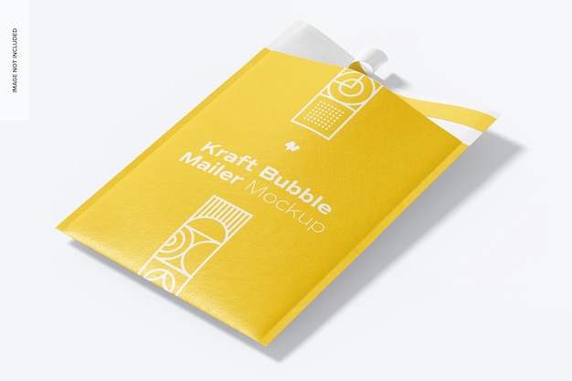 Kraft bubble mailer mockup