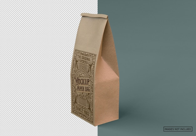 Kraft coffee bag mockup