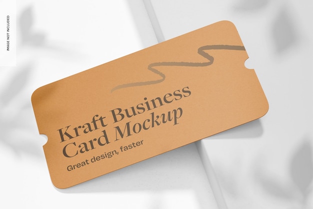 kraft company business card mockup leaned