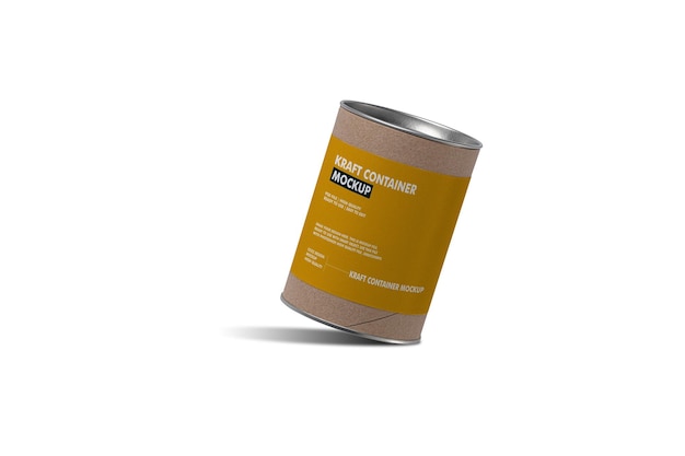 PSD kraft container design mockup