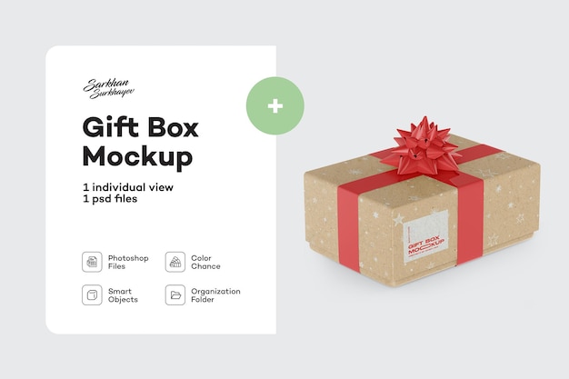 Kraft Gift Box Makieta Z Połowy Boku