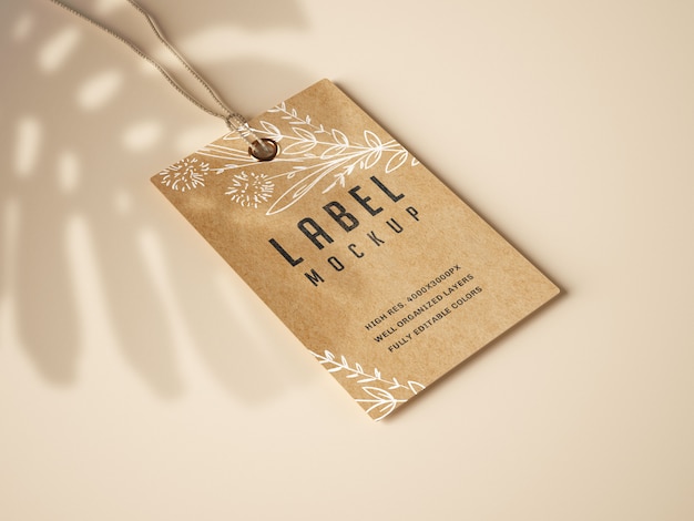 Kraft label mockup set