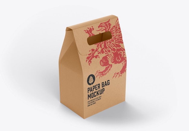 Kraft paper bag mockup