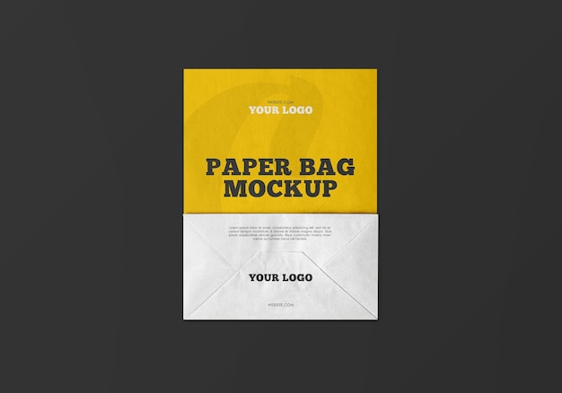 Kraft paper bag mockup