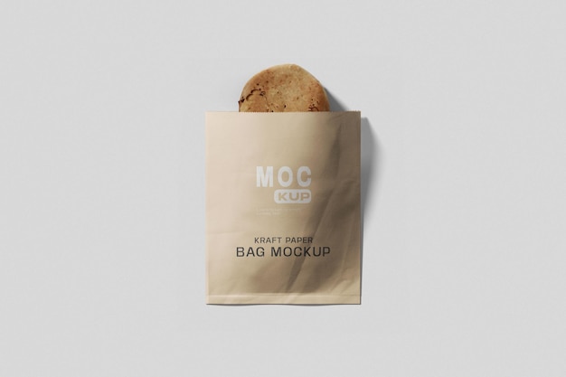 PSD kraft paper bag mockup