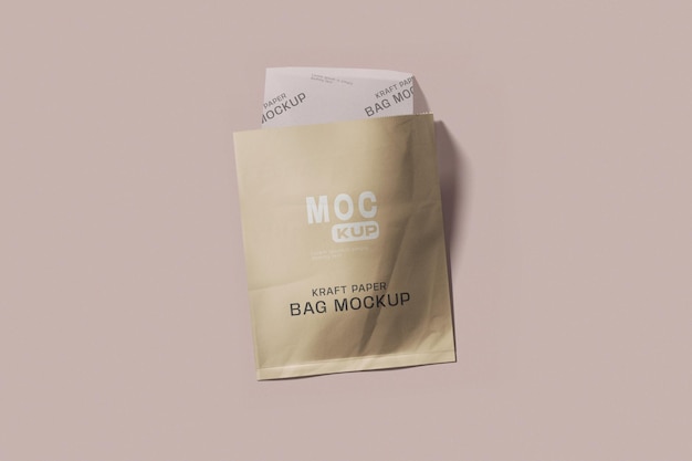 kraft paper bag mockup