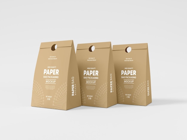 Kraft Paper Bag Packaging Mockup