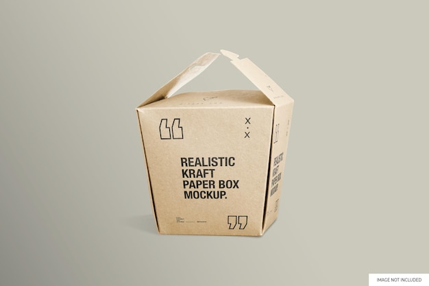 kraft paper box packaging mockup