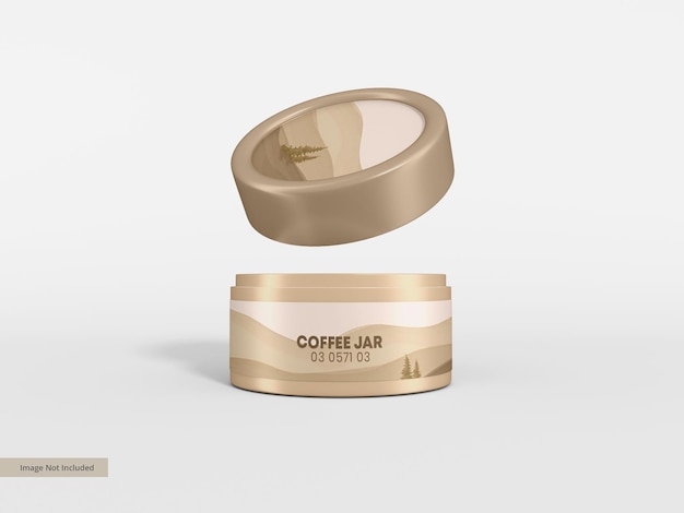 Kraft Paper Coffee Container Branding Makieta