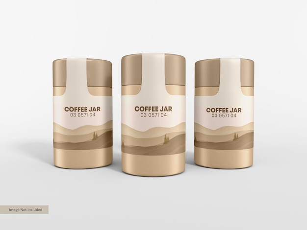 Kraft Paper Coffee Container Branding Makieta