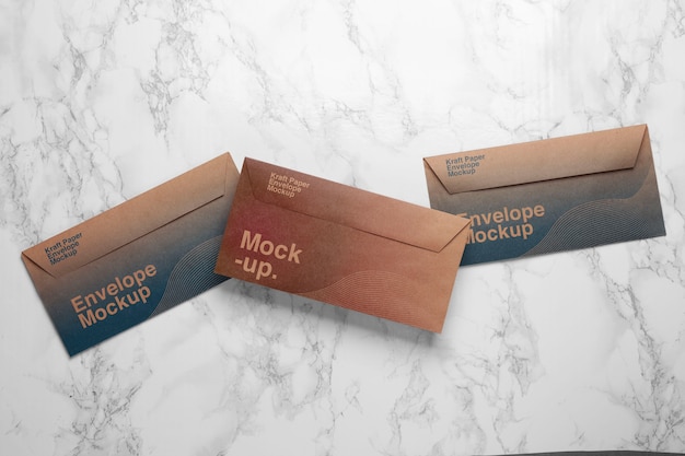 Kraft paper envelope mockup